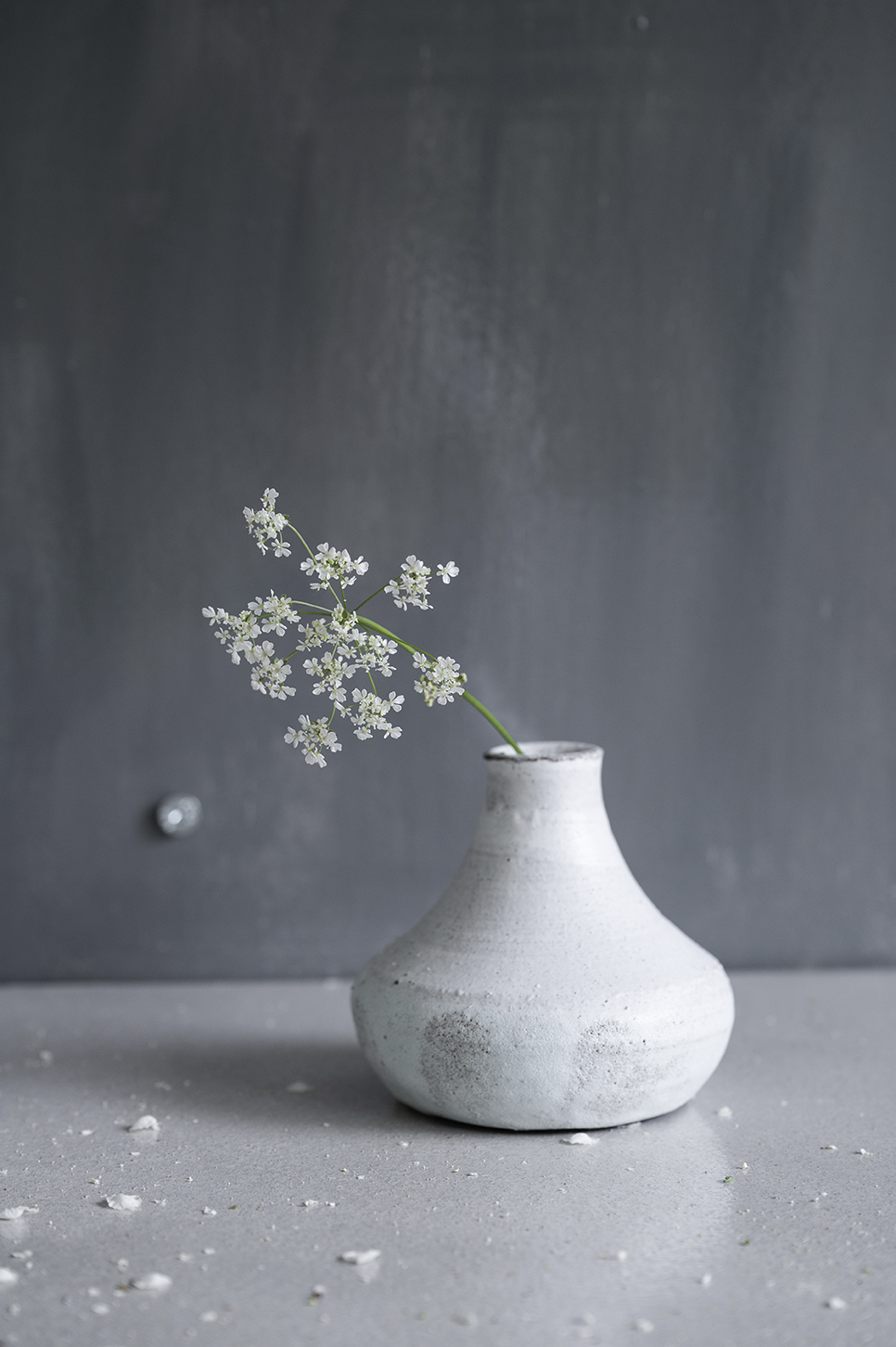 Natural Stilllife tabledecorations with ceramics, porcelain and plants