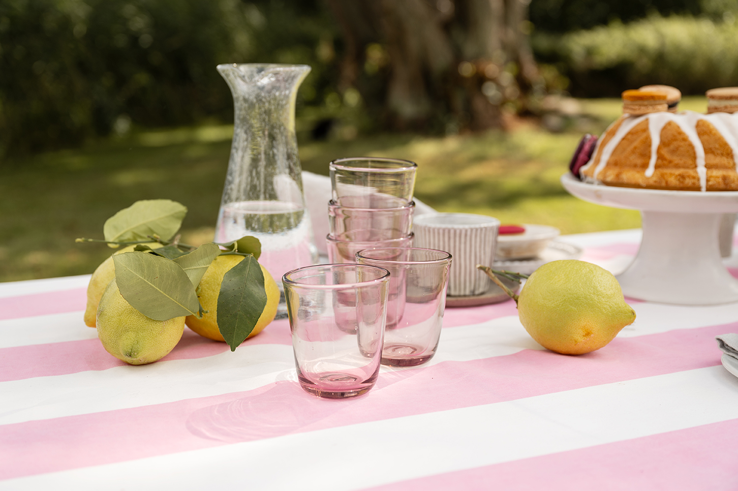 Garden furniture tableware food photography macarons Geschirr tablesetting